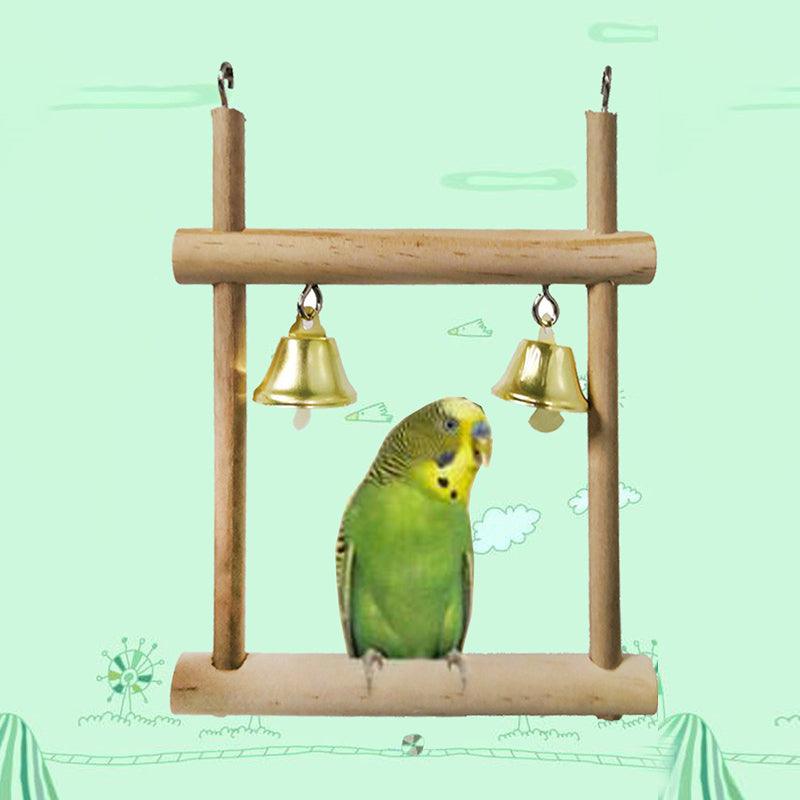 Rustic Wood Perch Stand For Birds - Plumas Rebeldes