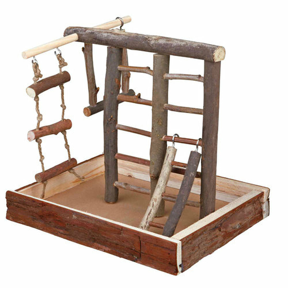 Escalera Madera juguete pajaro Agaporni - Plumas Rebeldes