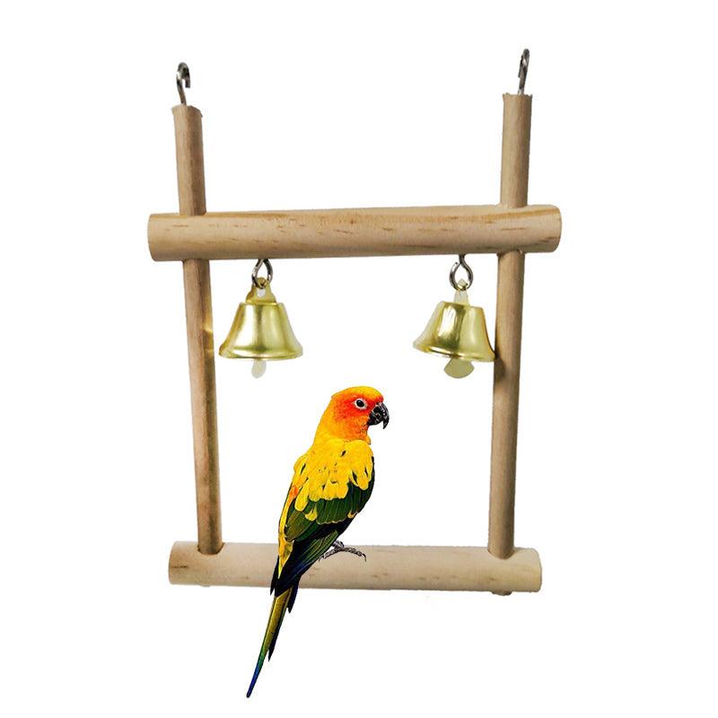 Rustic Wood Perch Stand For Birds - Plumas Rebeldes