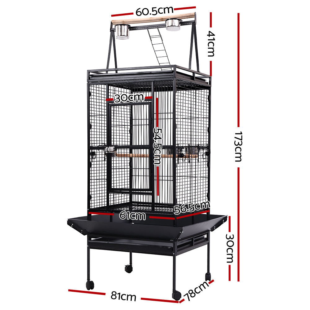 NNEDSZ Bird Cage Pet Cages Aviary 173CM Large Travel Stand Budgie Parrot Toys - Plumas Rebeldes