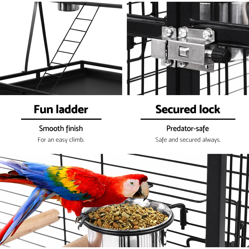 NNEDSZ Bird Cage Pet Cages Aviary 173CM Large Travel Stand Budgie Parrot Toys - Plumas Rebeldes
